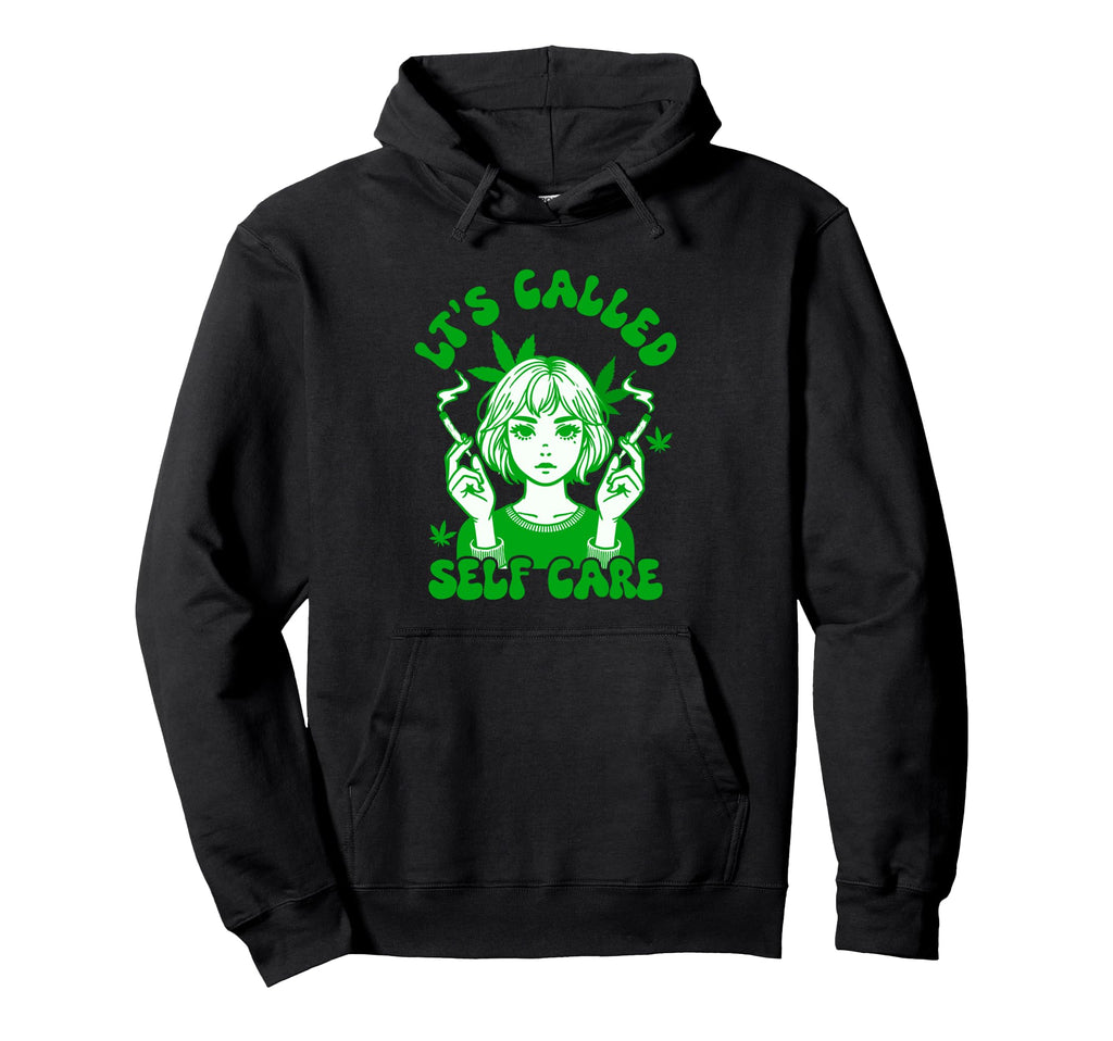 Cannabis Weed Smoking Stoner Babe 420 Hoodie - Custom Art Print Men Women - T-Shirt, Sweatshirt, Hoodie