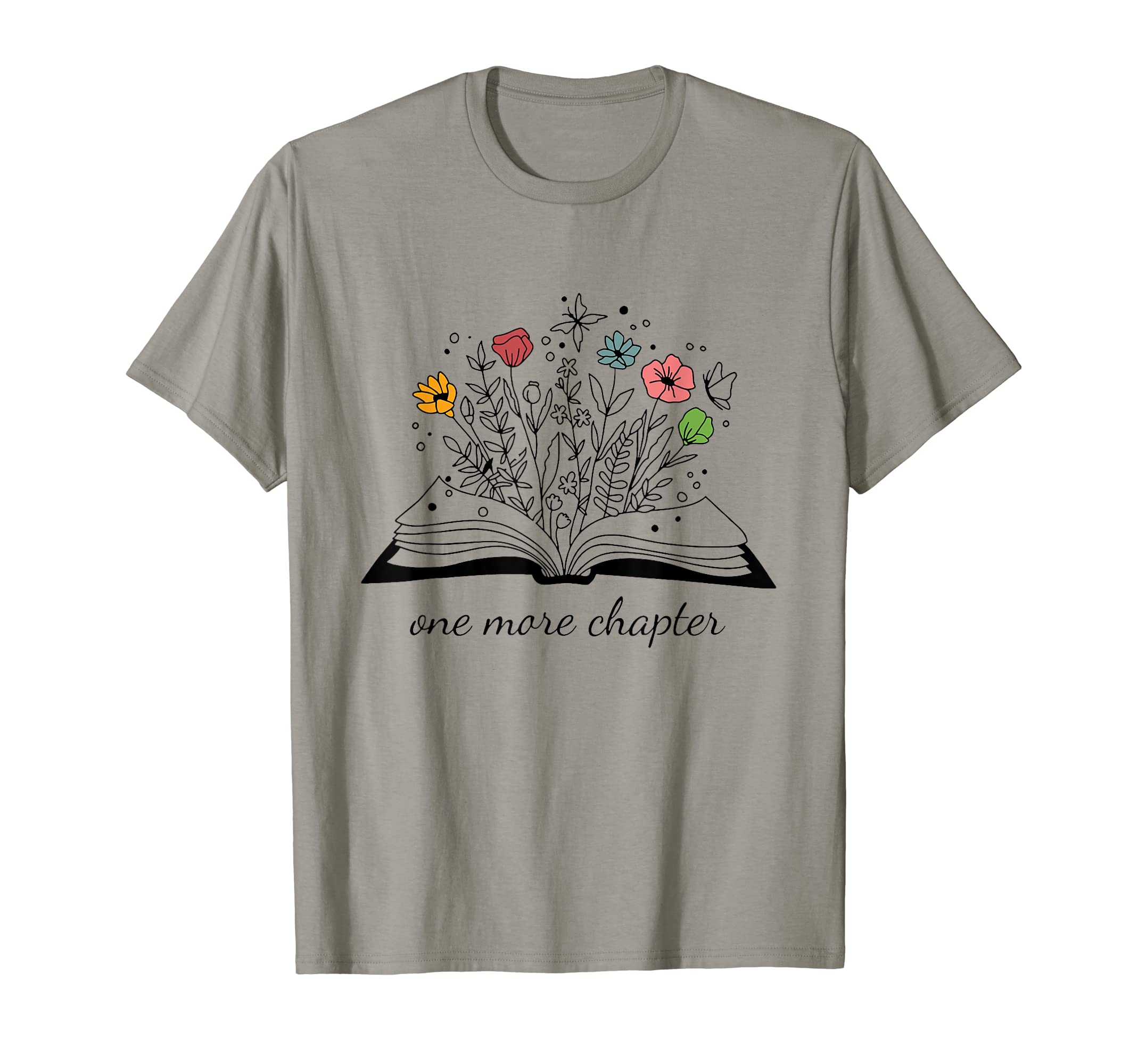 One More Chapter Wildflower Reading Book T-Shirt - Custom Art Print Unisex - T-Shirt, Sweatshirt, Hoodie