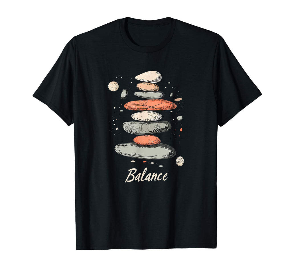 Zen Balancing Stones Art Mindfulness T-Shirt - Trendy Graphic Men Women - T-Shirt, Sweatshirt, Hoodie