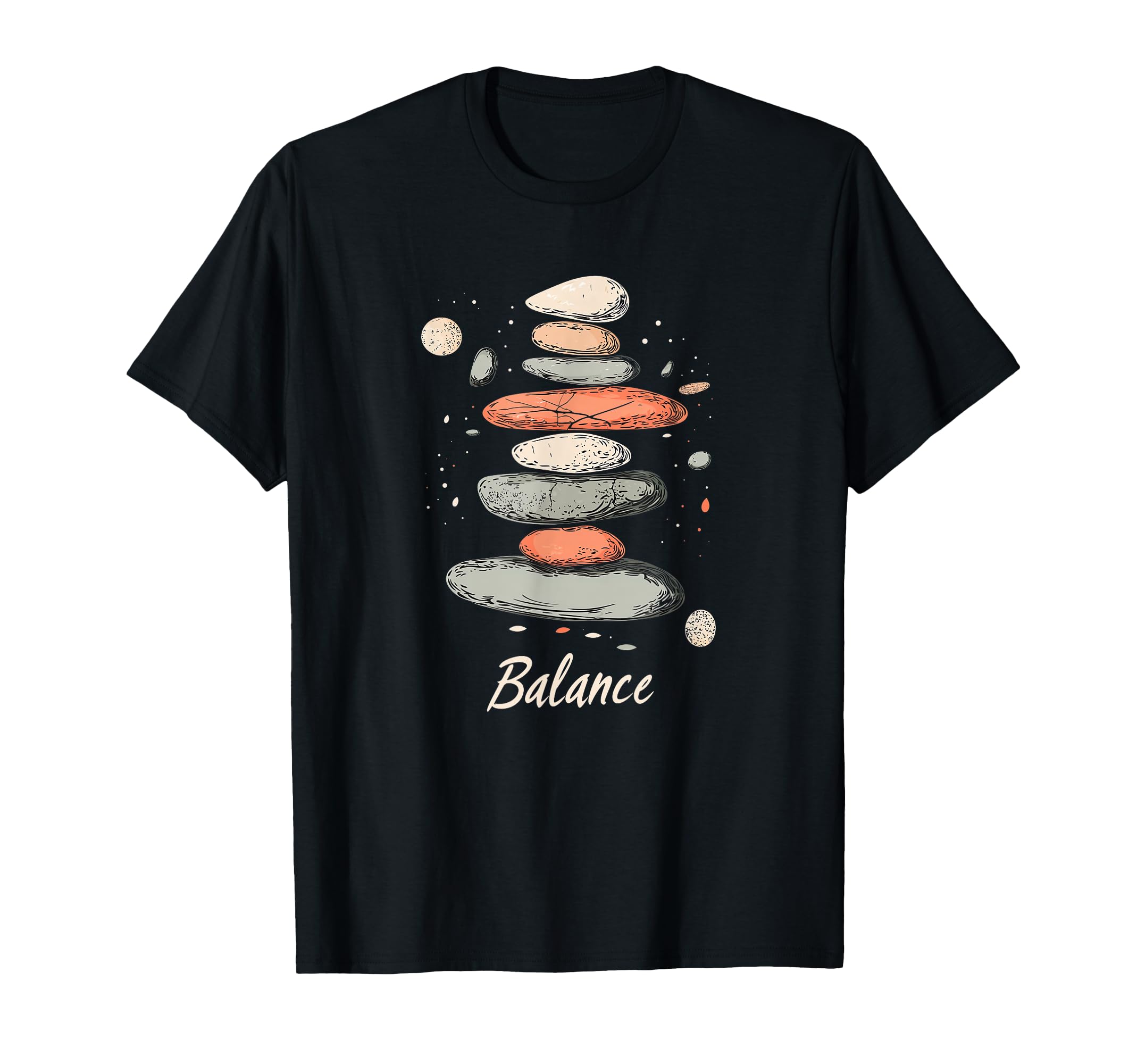 Zen Balancing Stones Art Mindfulness T-Shirt - Trendy Graphic Men Women - T-Shirt, Sweatshirt, Hoodie