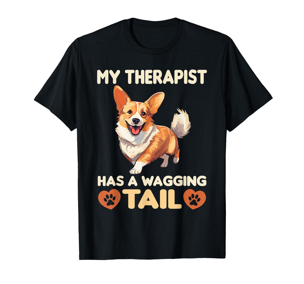 Corgi Therapy Service Dog T-Shirt - Casual Everyday Wear for Adults - T-Shirt, Sweatshirt, Hoodie