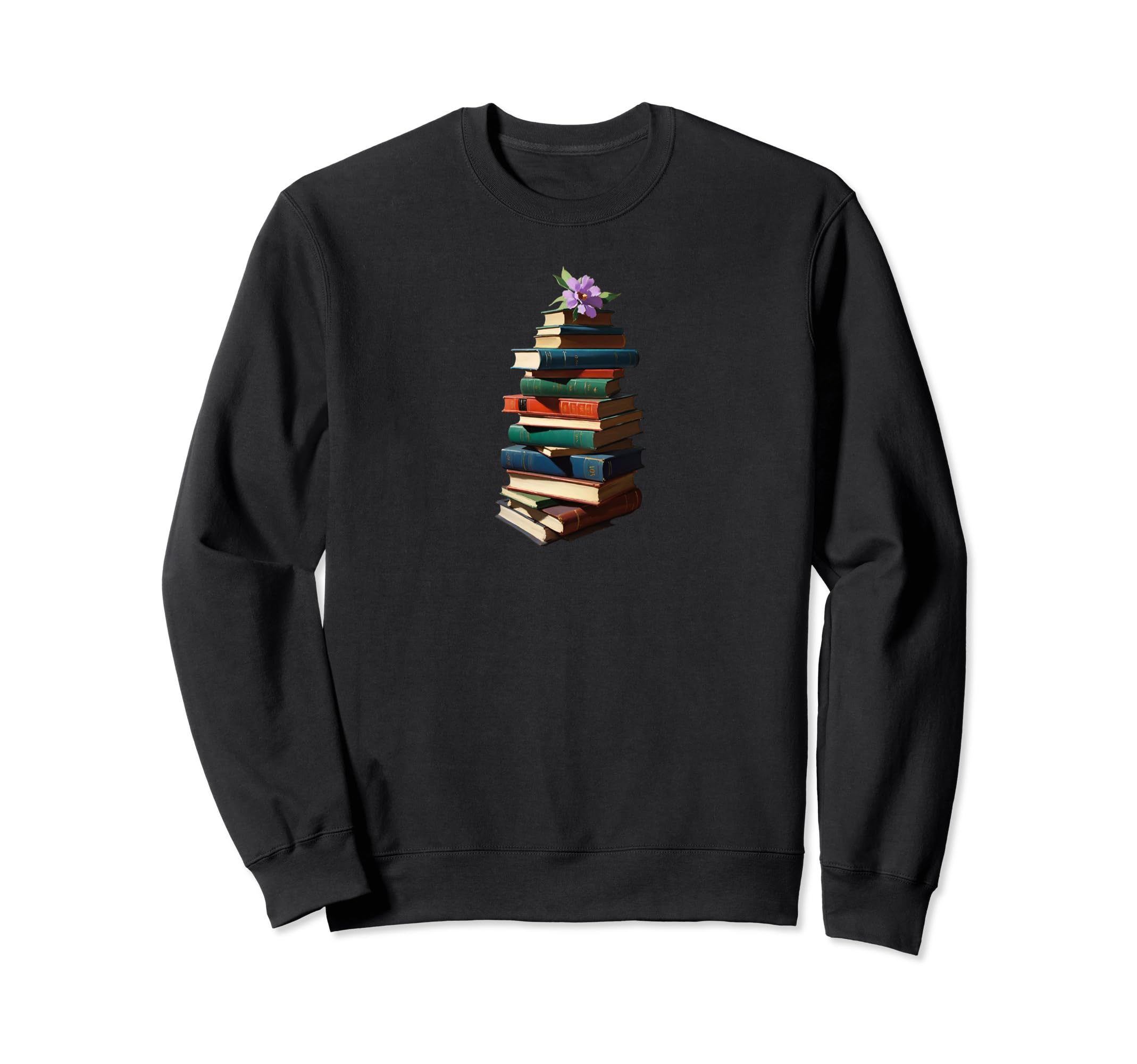 Book Worm Book Stack Reading Sweatshirt - Custom Art Print for Adults - T-Shirt, Sweatshirt, Hoodie