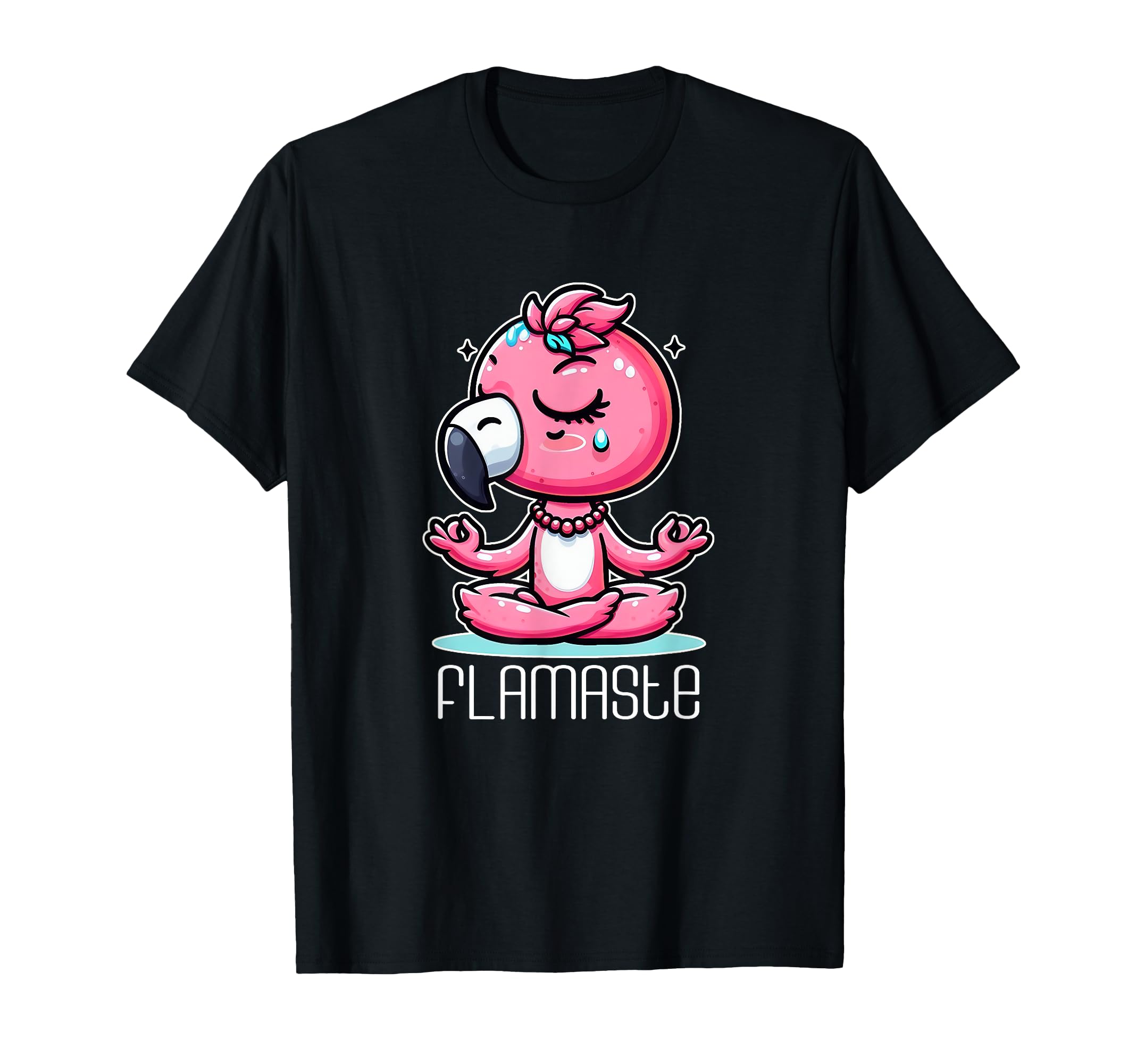 Flamaste Funny Flamingo Yoga T-Shirt - Minimalist Print Men Women - T-Shirt, Sweatshirt, Hoodie