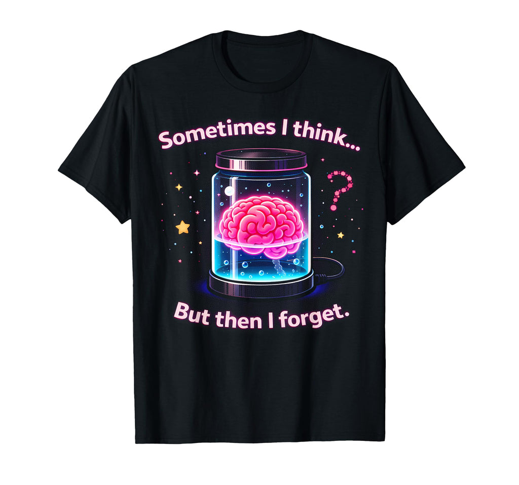 Forgetful Brain Meme Cartoon Kawaii T-Shirt - Custom Art Print Men Women - T-Shirt, Sweatshirt, Hoodie