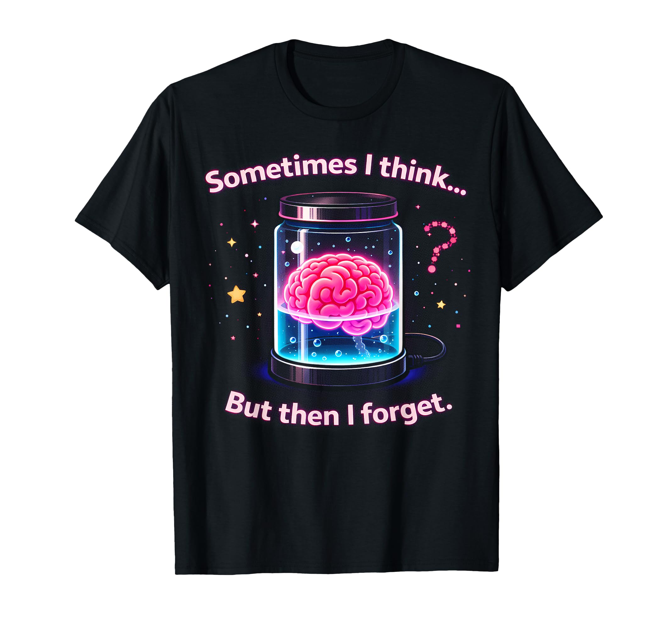 Forgetful Brain Meme Cartoon Kawaii T-Shirt - Custom Art Print Men Women - T-Shirt, Sweatshirt, Hoodie