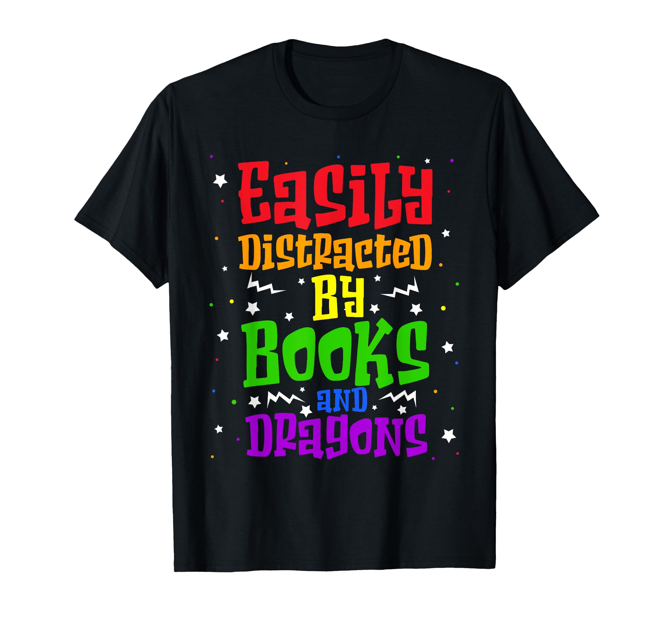 Easily Distracted Books And Dragons T-Shirt - Unique Graphic Unisex - T-Shirt, Sweatshirt, Hoodie