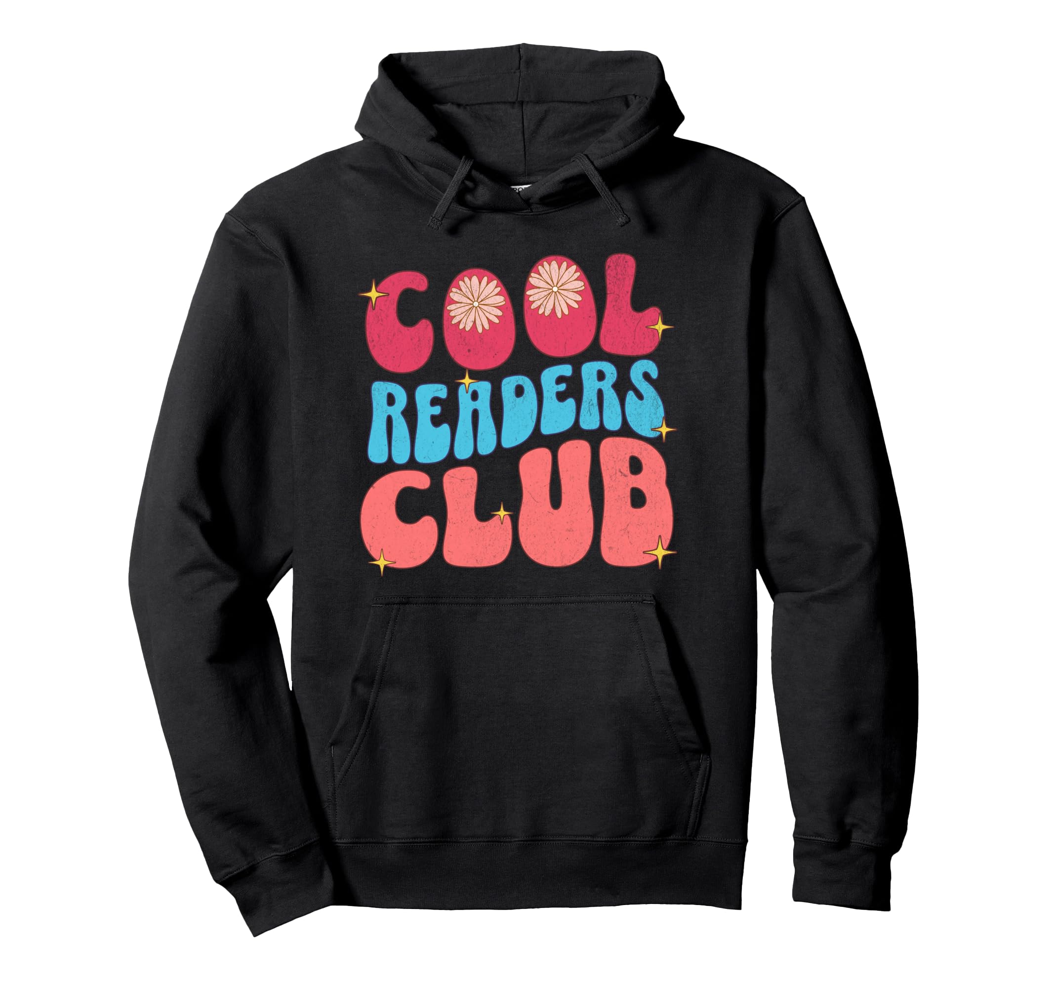 Readers Club Pastel Typography Book Hoodie - Custom Art Print Men Women - T-Shirt, Sweatshirt, Hoodie