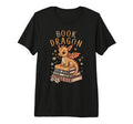 Book Dragon Book Lover Tri Blend T-Shirt - Novelty Apparel Unisex - T-Shirt, Sweatshirt, Hoodie