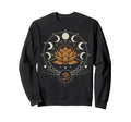 Lotus Flower Moon Phases Zen Yoga Sweatshirt - Streetwear Style Unisex - T-Shirt, Sweatshirt, Hoodie