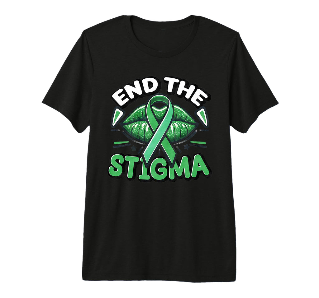 Mental Health Awareness Month End Stigma T-Shirt - Graphic Print Unisex - T-Shirt, Sweatshirt, Hoodie