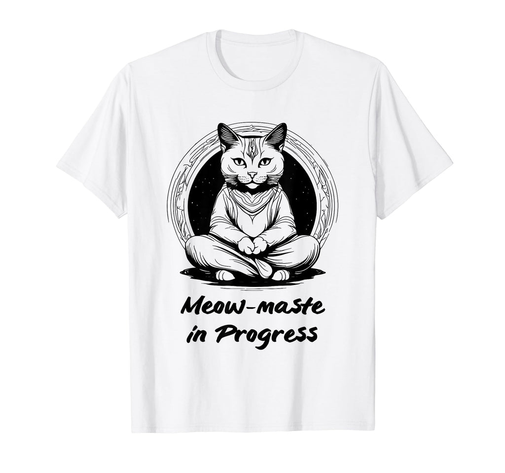 Meditation Mindfulness Yoga Cat T-Shirt - Aesthetic Graphic for Adults - T-Shirt, Sweatshirt, Hoodie