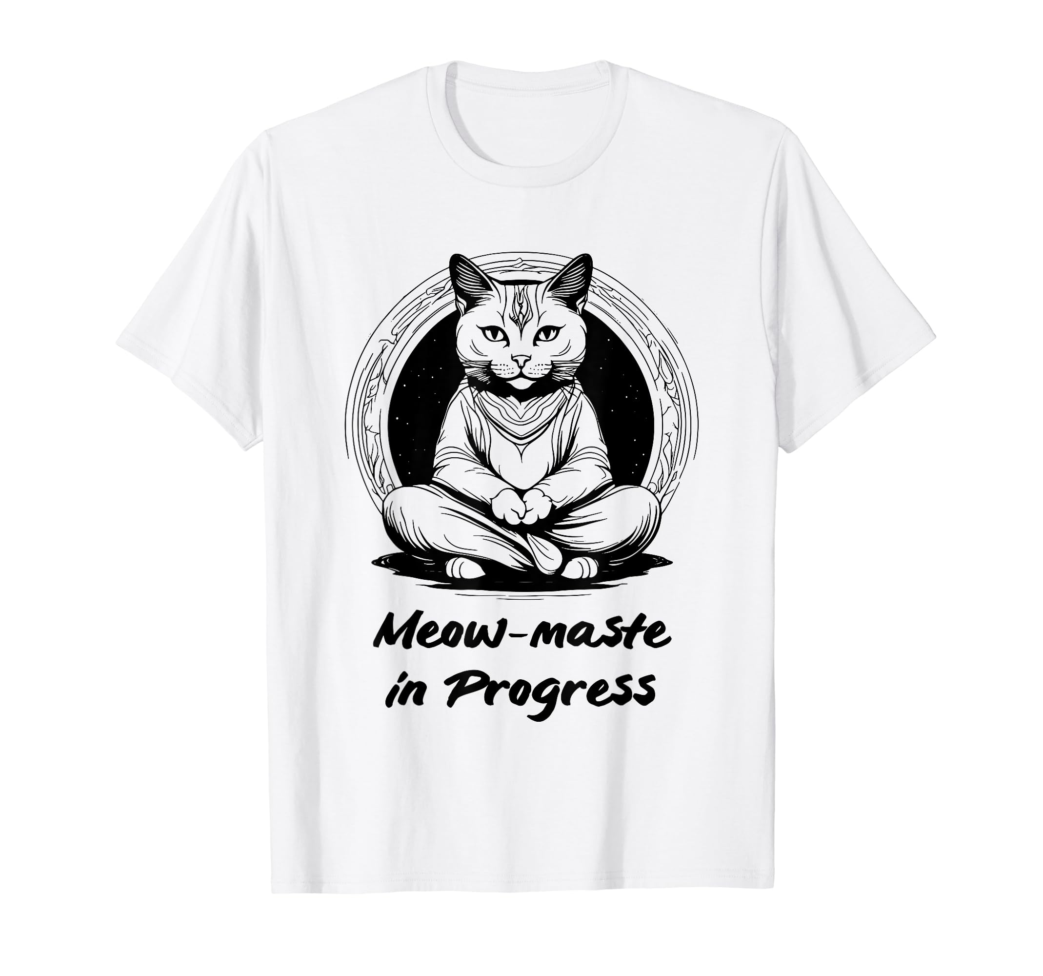 Meditation Mindfulness Yoga Cat T-Shirt - Aesthetic Graphic for Adults - T-Shirt, Sweatshirt, Hoodie