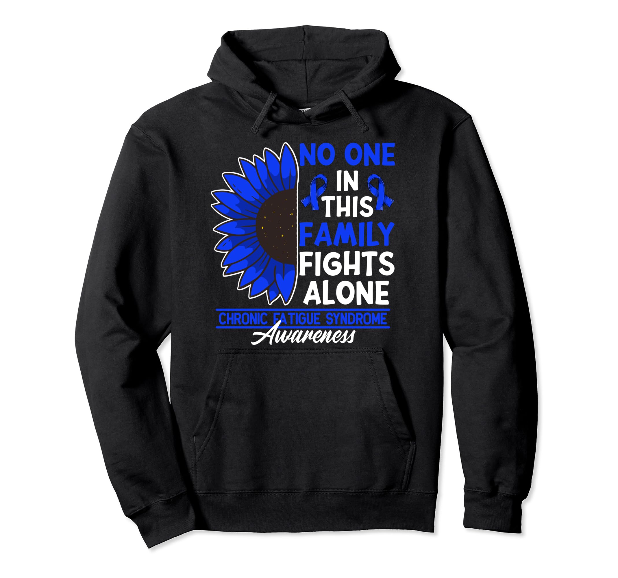 No One This Family Fights Alone Hoodie - Novelty Apparel for Adults - T-Shirt, Sweatshirt, Hoodie