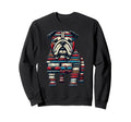 Books English Bulldog Dog Book Sweatshirt - Custom Art Print for Adults - T-Shirt, Sweatshirt, Hoodie