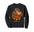 Punch Macaque Holding Emotional Sweatshirt - Graphic Print Men Women - T-Shirt, Sweatshirt, Hoodie