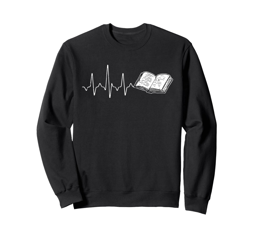 Book Heartbeat Reading Lover Sweatshirt - Aesthetic Graphic for Adults - T-Shirt, Sweatshirt, Hoodie