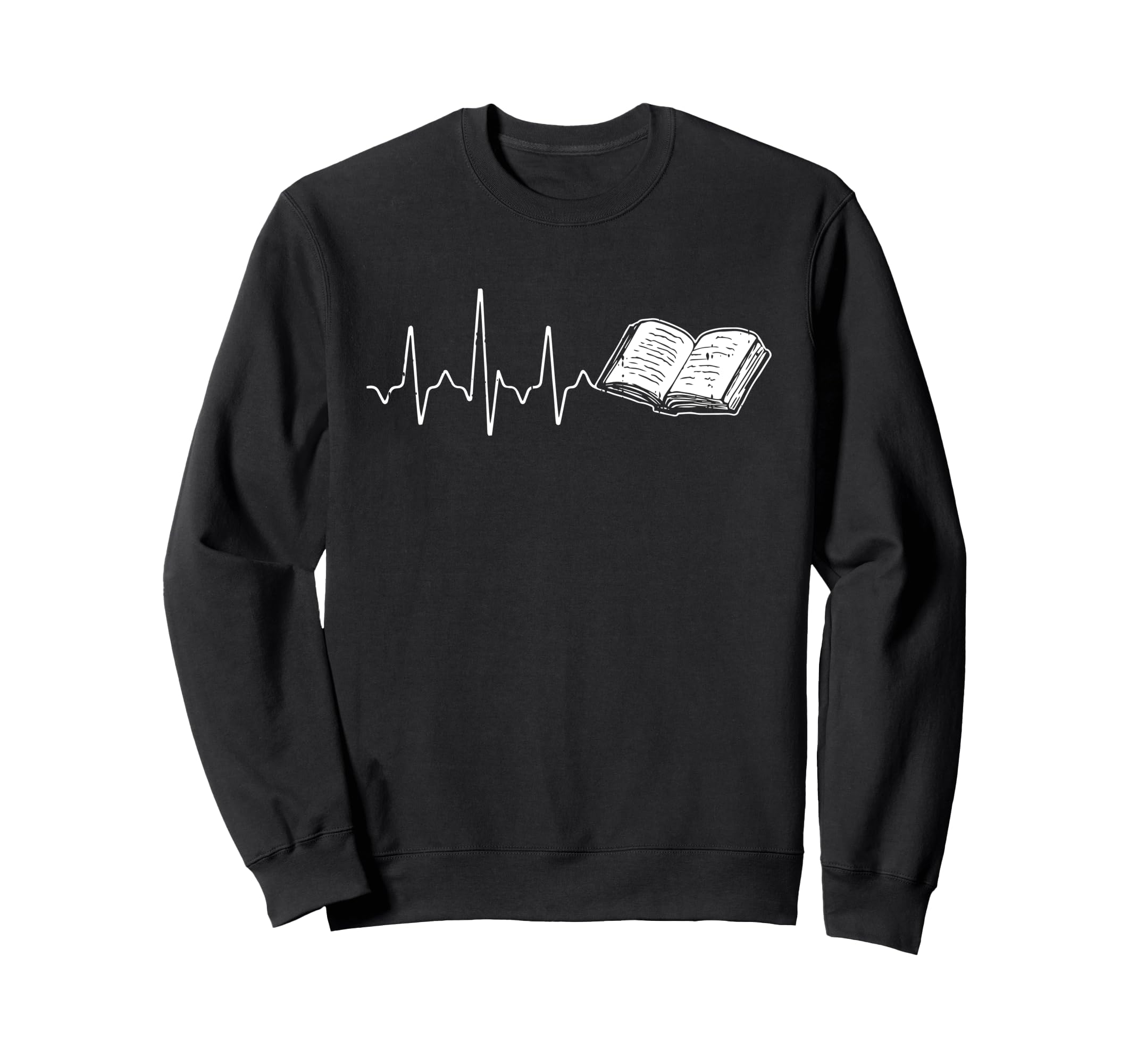 Book Heartbeat Reading Lover Sweatshirt - Aesthetic Graphic for Adults - T-Shirt, Sweatshirt, Hoodie