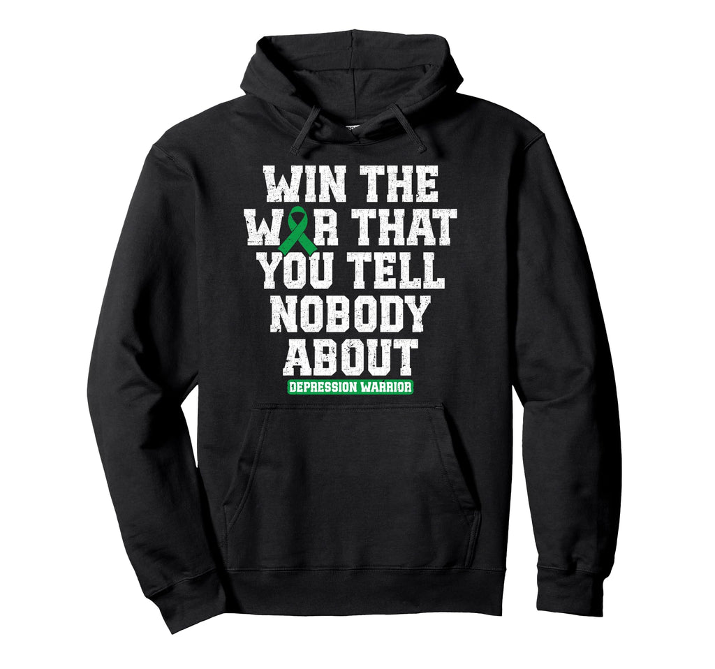 Depression Warrior Hoodie - Fun Novelty Design Unisex - T-Shirt, Sweatshirt, Hoodie