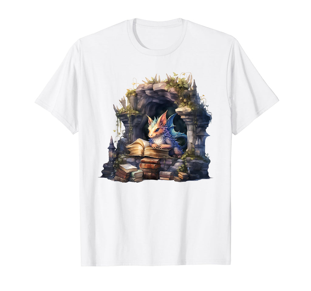 Book Reading Dragon Bookworm Reader T-Shirt - Streetwear Style for Adults - T-Shirt, Sweatshirt, Hoodie