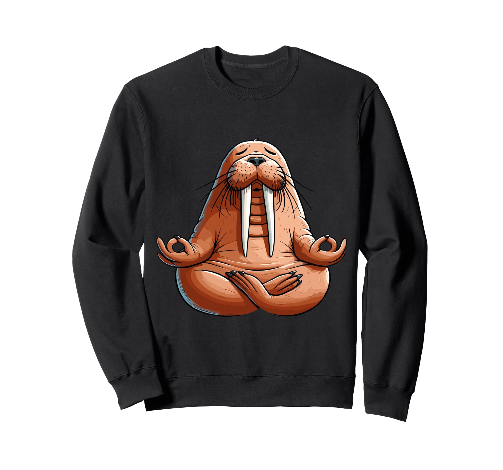 Meditation Walrus Yoga Pose Relaxing Sweatshirt - Novelty Apparel Unisex - T-Shirt, Sweatshirt, Hoodie