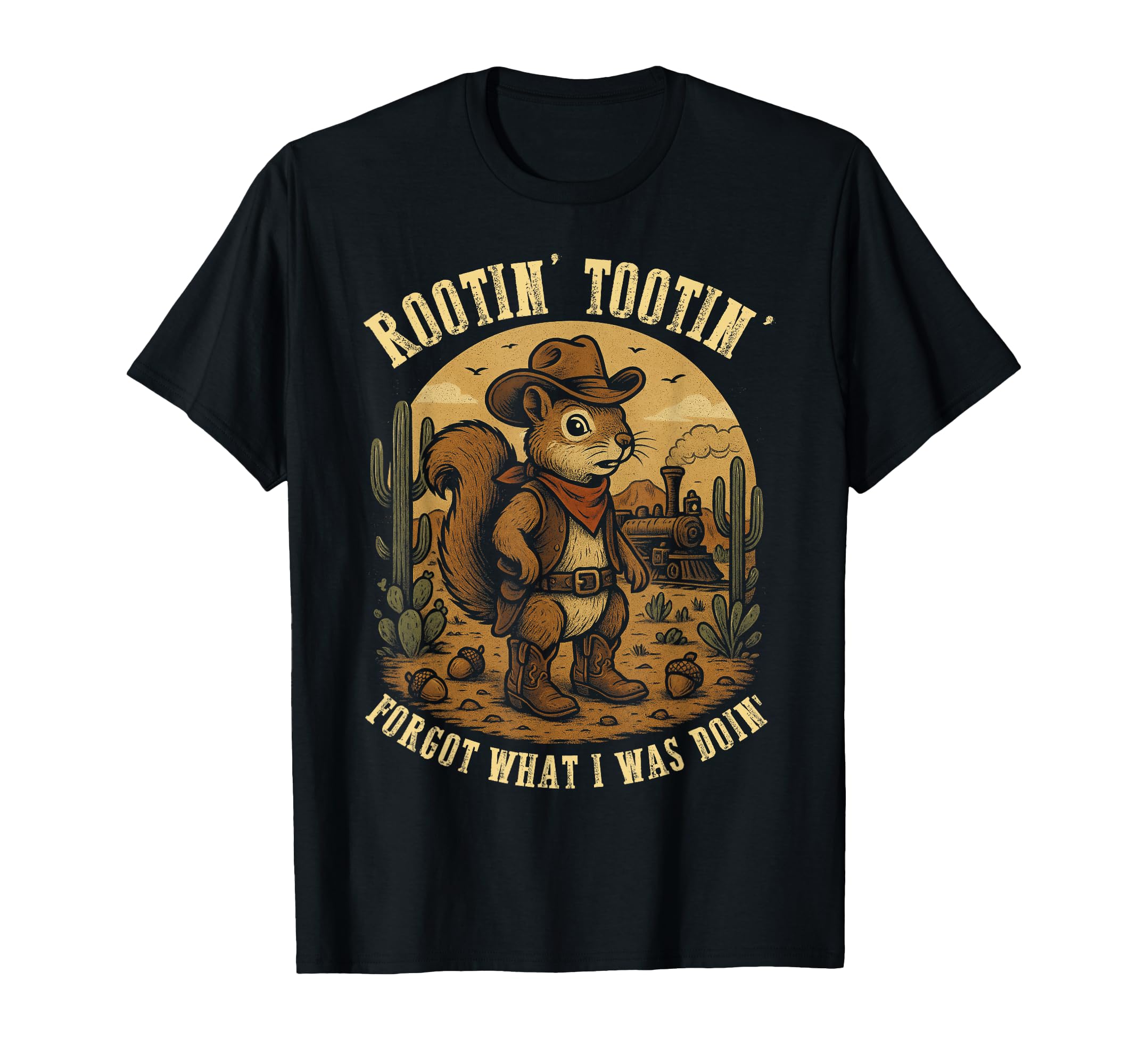 Adhd Squirrel Cowboys Rootin Tootin T-Shirt - Streetwear Style Unisex - T-Shirt, Sweatshirt, Hoodie