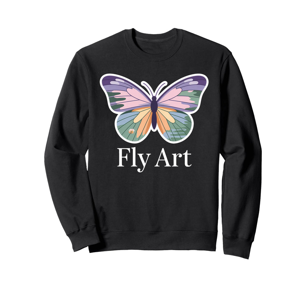 Fly Art Butterfly Nature Calm Serene Sweatshirt - Custom Art Print Unisex - T-Shirt, Sweatshirt, Hoodie