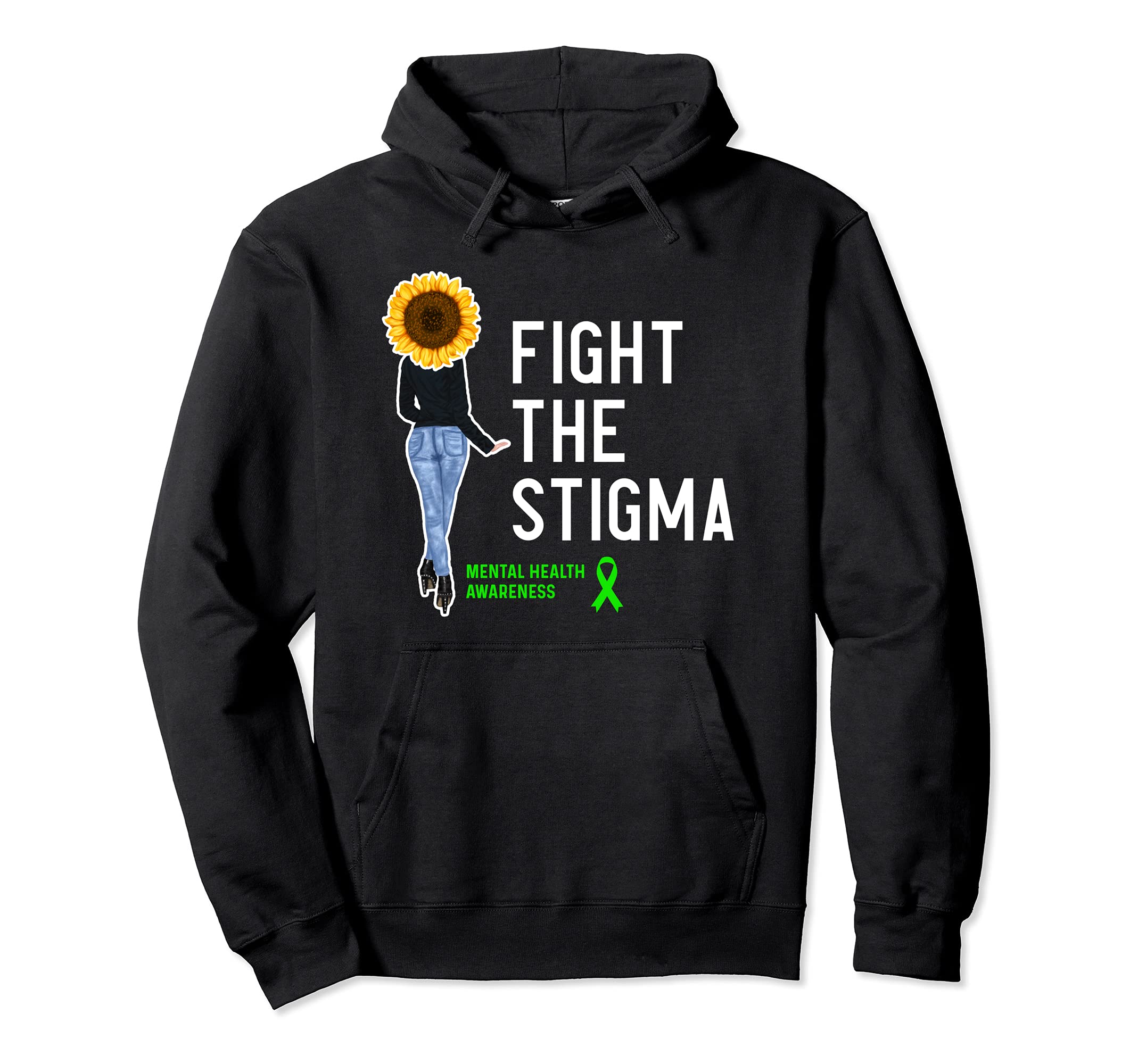 Mental Health Awareness Fight Stigma Hoodie - Aesthetic Graphic Unisex - T-Shirt, Sweatshirt, Hoodie