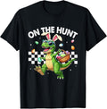 Cool Bunny Dino T-rex Happy Easter Egg Hunt 2026 Unisex T-shirt, Sweatshirt, Hoodie, Long Sleeve Tee - T-Shirt, Sweatshirt, Hoodie