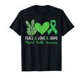 Peace Love Hope Mental Health T-Shirt - Minimalist Print Men Women - T-Shirt, Sweatshirt, Hoodie