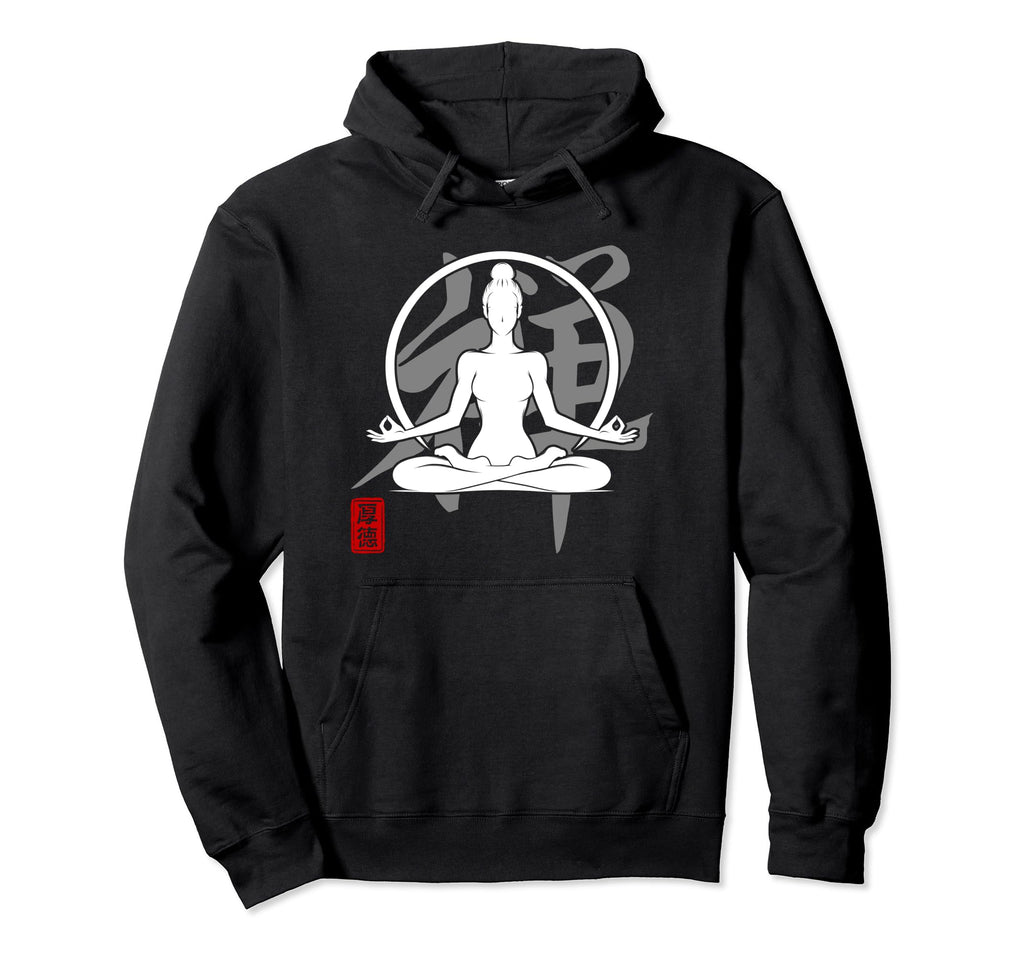 Yoga Zen Japan Kanji Art Meditation Hoodie - Custom Art Print for Adults - T-Shirt, Sweatshirt, Hoodie