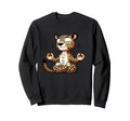 Meditation Leopard Yoga Pose Sweatshirt - Minimalist Print Men Women - T-Shirt, Sweatshirt, Hoodie