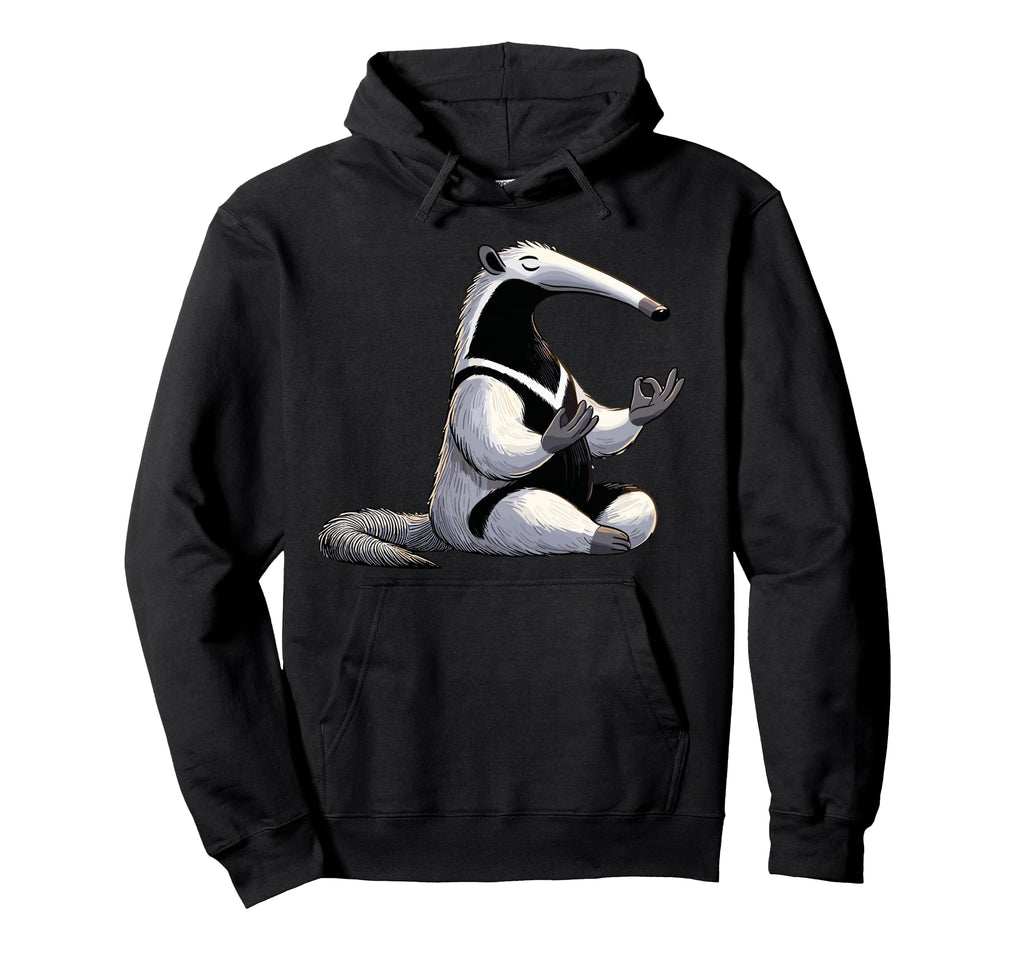 Meditation Anteater Yoga Pose Relaxing Hoodie - Custom Art Print Unisex - T-Shirt, Sweatshirt, Hoodie