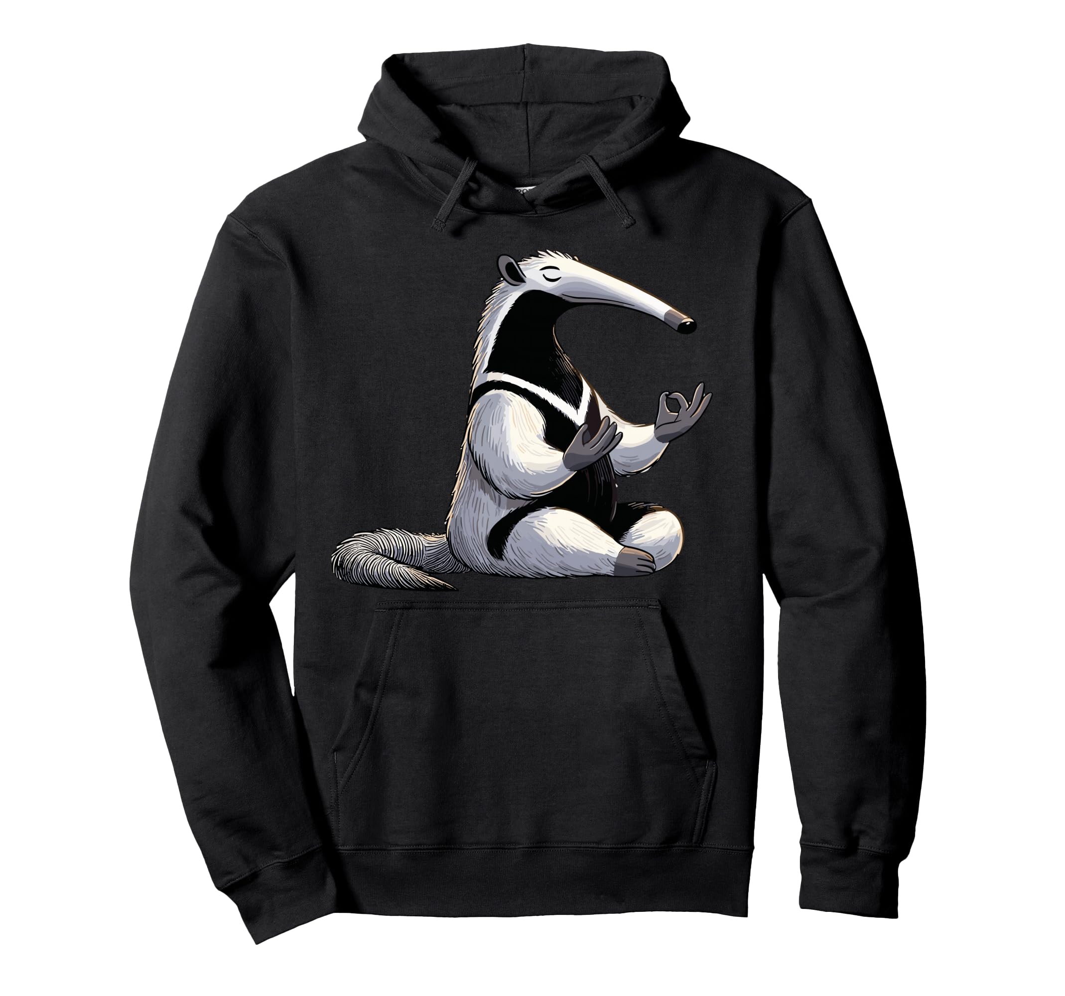 Meditation Anteater Yoga Pose Relaxing Hoodie - Custom Art Print Unisex - T-Shirt, Sweatshirt, Hoodie