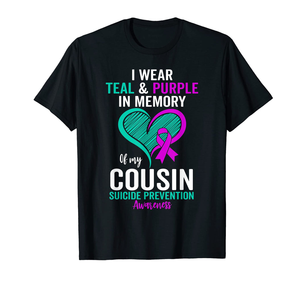 I Wear Teal And Purple Memory My Cousin T-Shirt - Custom Art Print Unisex - T-Shirt, Sweatshirt, Hoodie