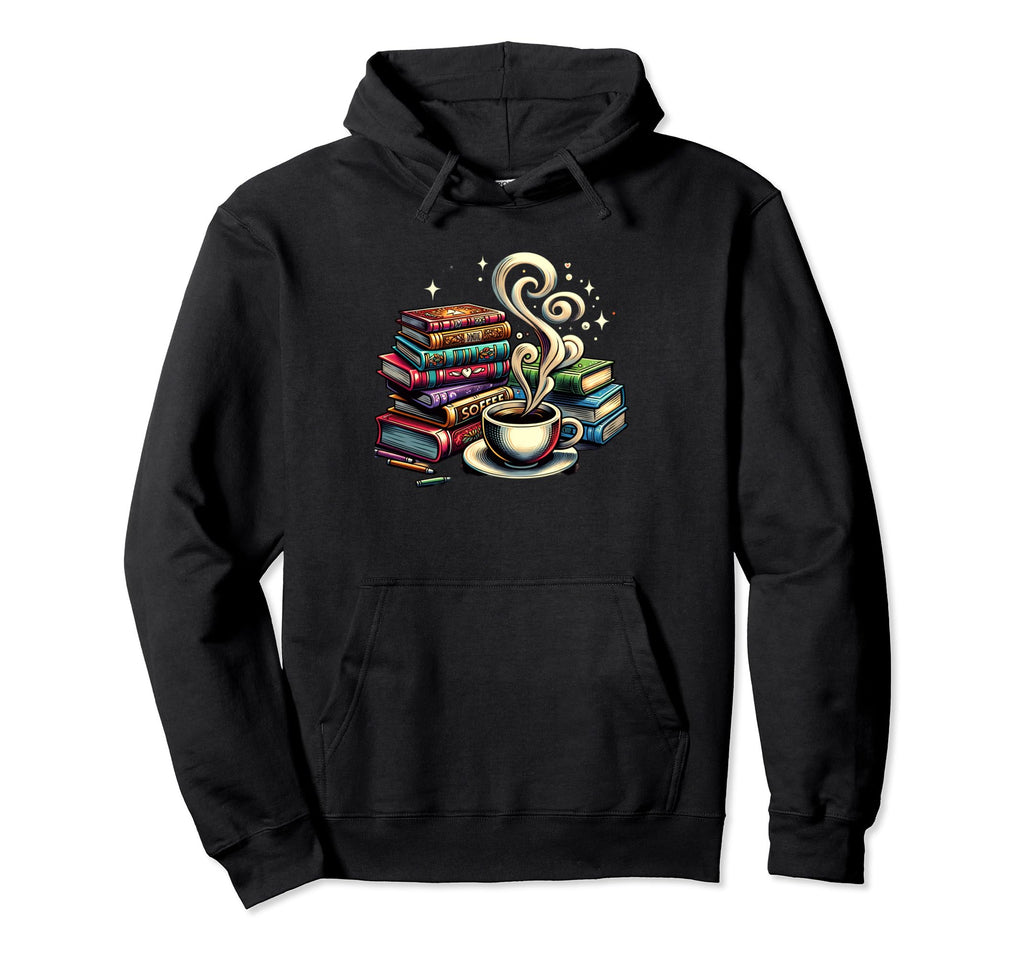 Coffee And Books Reading Literature Hoodie - Trendy Graphic Unisex - T-Shirt, Sweatshirt, Hoodie