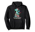 Playful Dragon Encourages Reading Hoodie - Casual Everyday Wear Men Women - T-Shirt, Sweatshirt, Hoodie