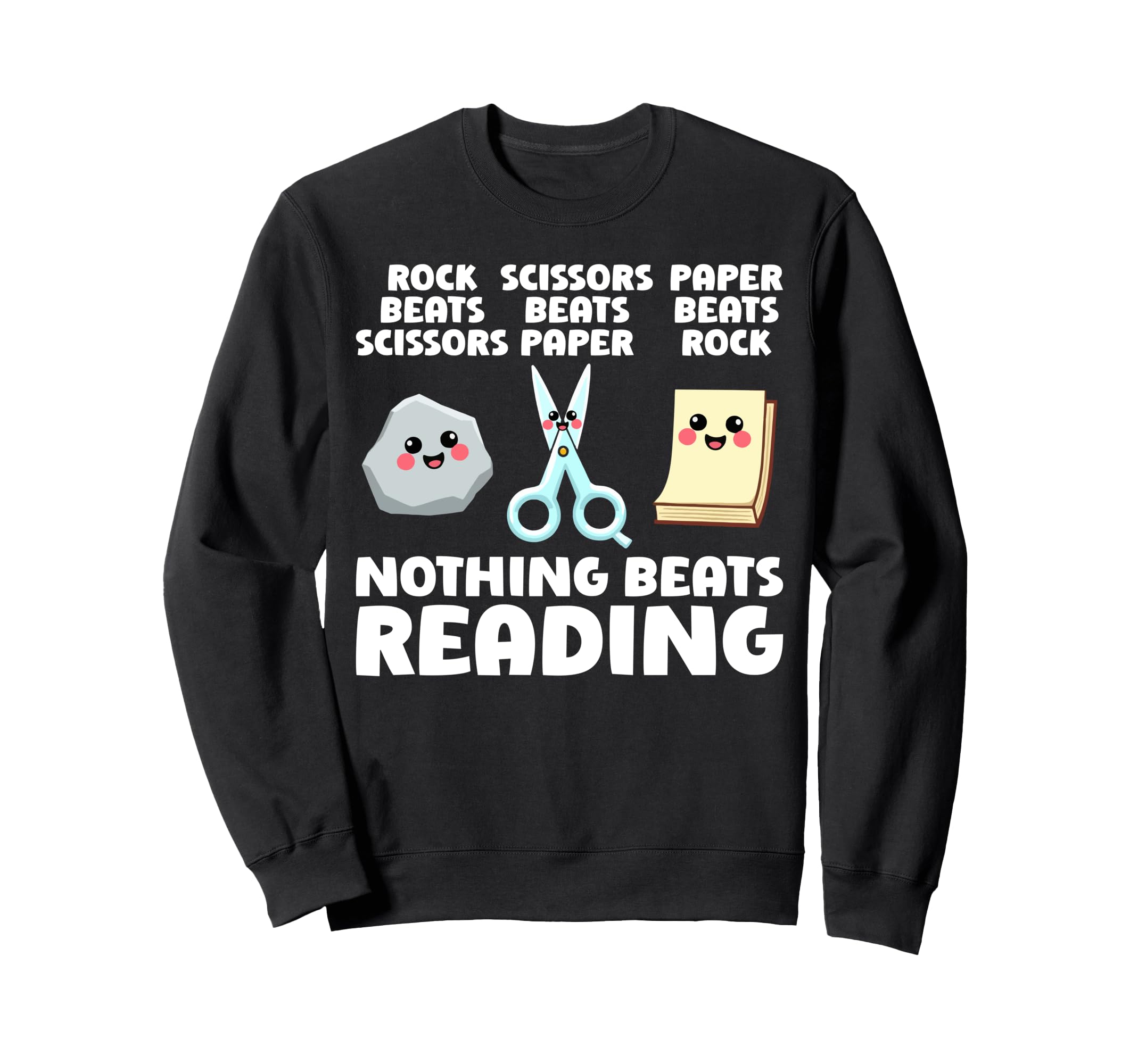 Nothing Beats Reading Book Nerd Sweatshirt - Fun Novelty Design for Adults - T-Shirt, Sweatshirt, Hoodie