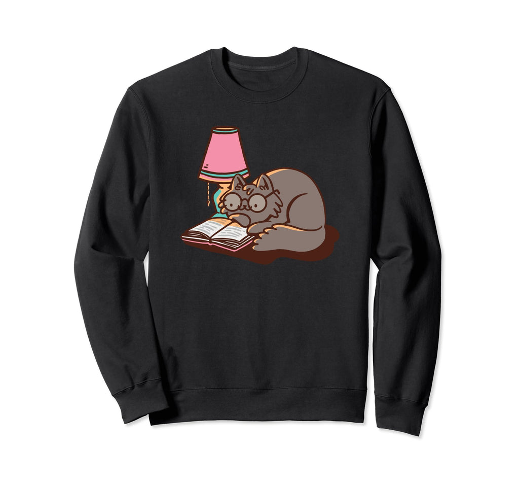 Cat Reading Every Book Lover Sweatshirt - Aesthetic Graphic for Adults - T-Shirt, Sweatshirt, Hoodie