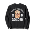 Best Therapy Is Golden Dog Lover Art Sweatshirt - Novelty Apparel Unisex - T-Shirt, Sweatshirt, Hoodie