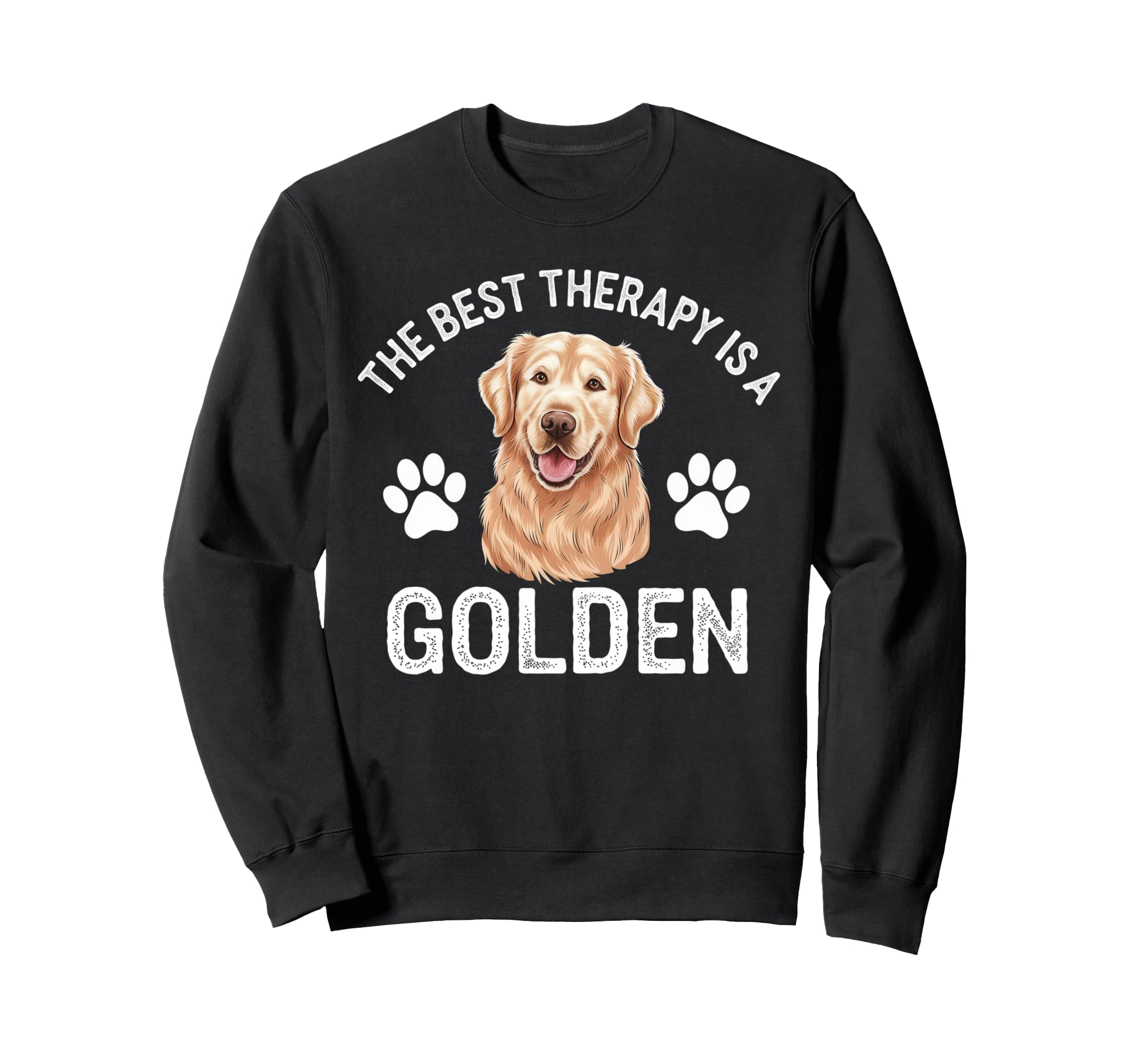 Best Therapy Is Golden Dog Lover Art Sweatshirt - Novelty Apparel Unisex - T-Shirt, Sweatshirt, Hoodie