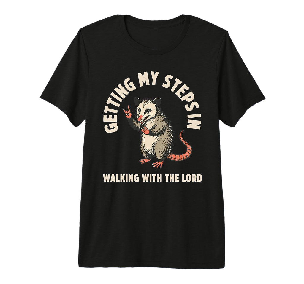 Getting My Steps Walking Lord Opossum T-Shirt - Custom Art Print Men Women - T-Shirt, Sweatshirt, Hoodie