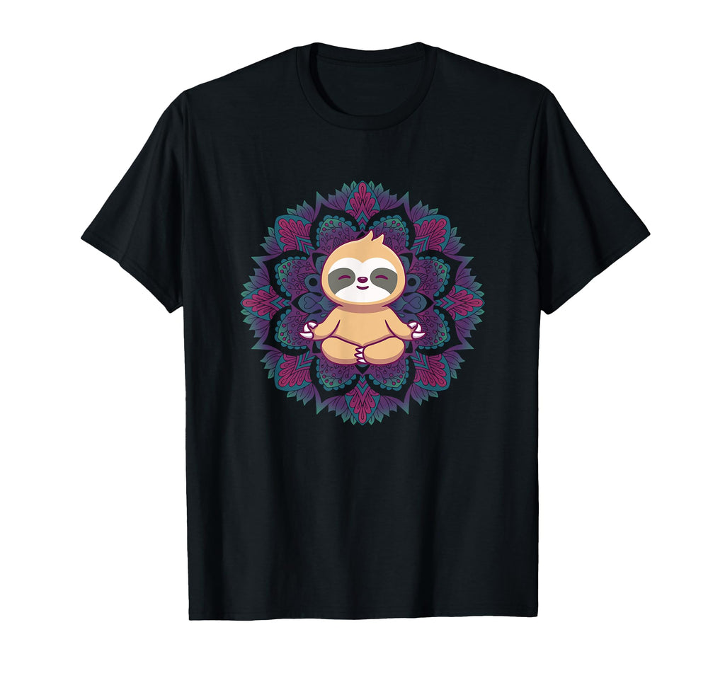 Yoga Sloth Om Meditation Mindfulness T-Shirt - Novelty Apparel Men Women - T-Shirt, Sweatshirt, Hoodie