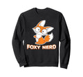 Foxy Nerd Nerdy Fox Geek Gamer Glasses Sweatshirt - Graphic Print Unisex - T-Shirt, Sweatshirt, Hoodie