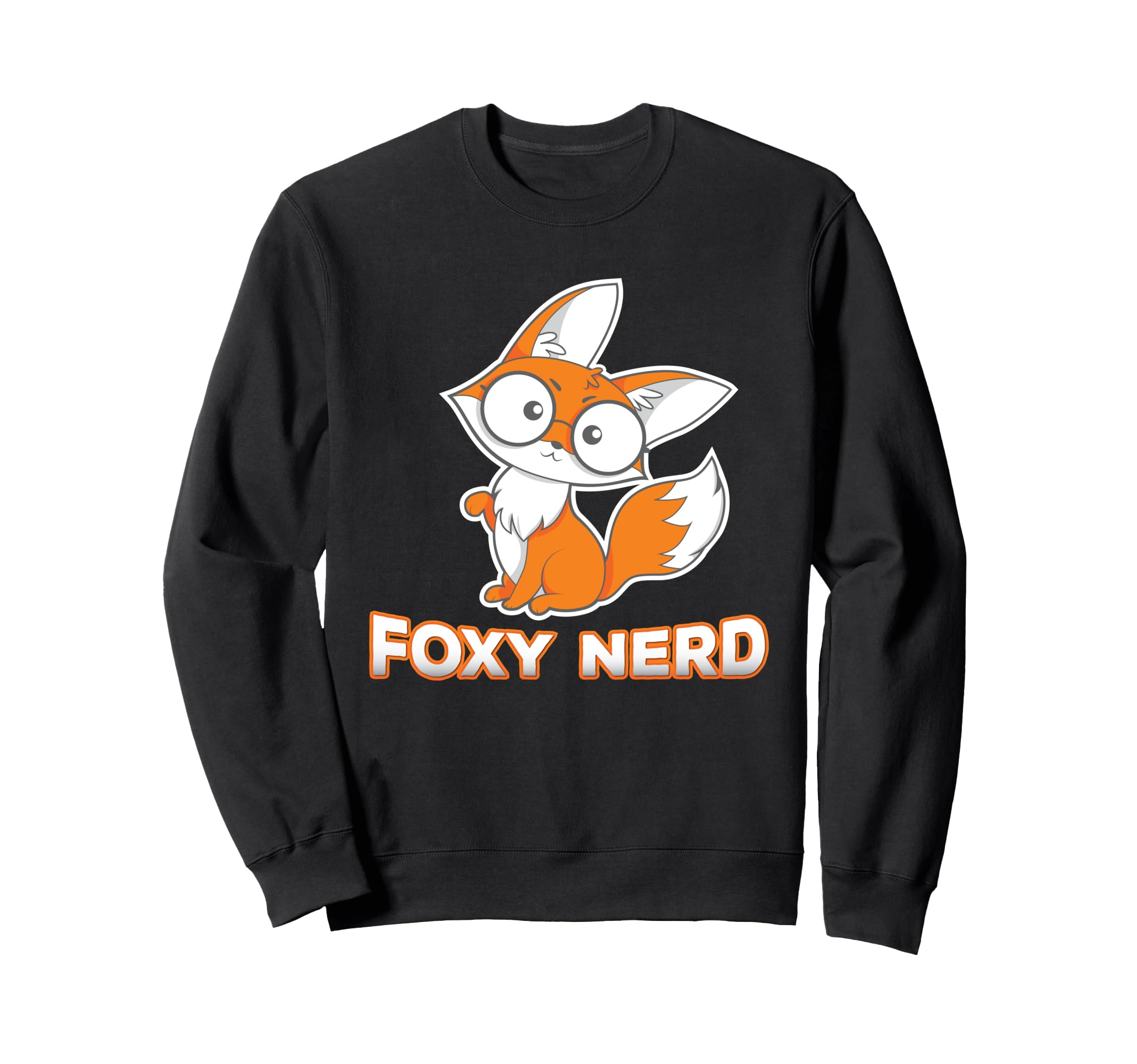 Foxy Nerd Nerdy Fox Geek Gamer Glasses Sweatshirt - Graphic Print Unisex - T-Shirt, Sweatshirt, Hoodie