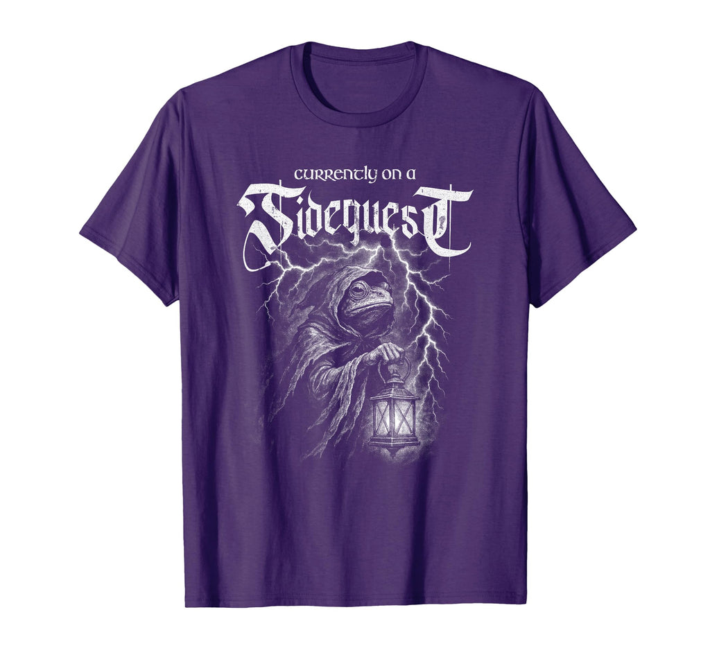Sidequest Dark Fantasy Frog Adhd T-Shirt - Custom Art Print Men Women - T-Shirt, Sweatshirt, Hoodie