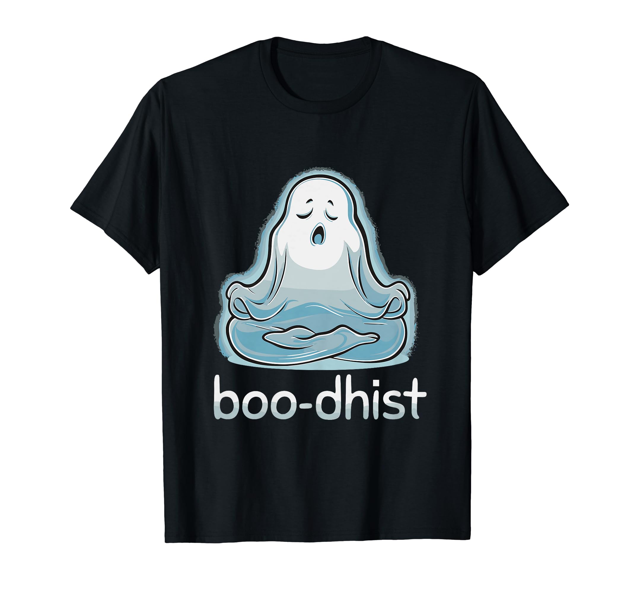 Ghost Monster Meditation Mindfulness T-Shirt - Minimalist Print Unisex - T-Shirt, Sweatshirt, Hoodie