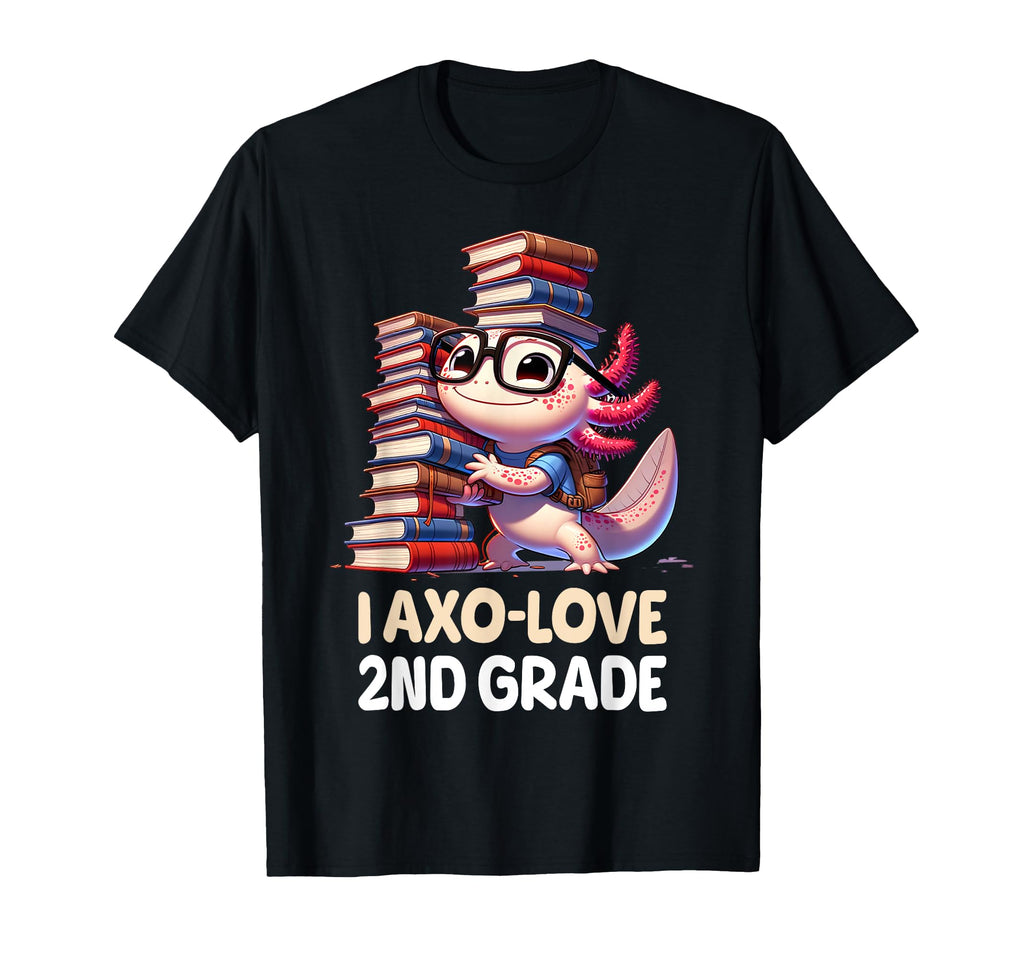I Axo Love 2Nd Grade Axolotl Back To T-Shirt - Custom Art Print Unisex - T-Shirt, Sweatshirt, Hoodie