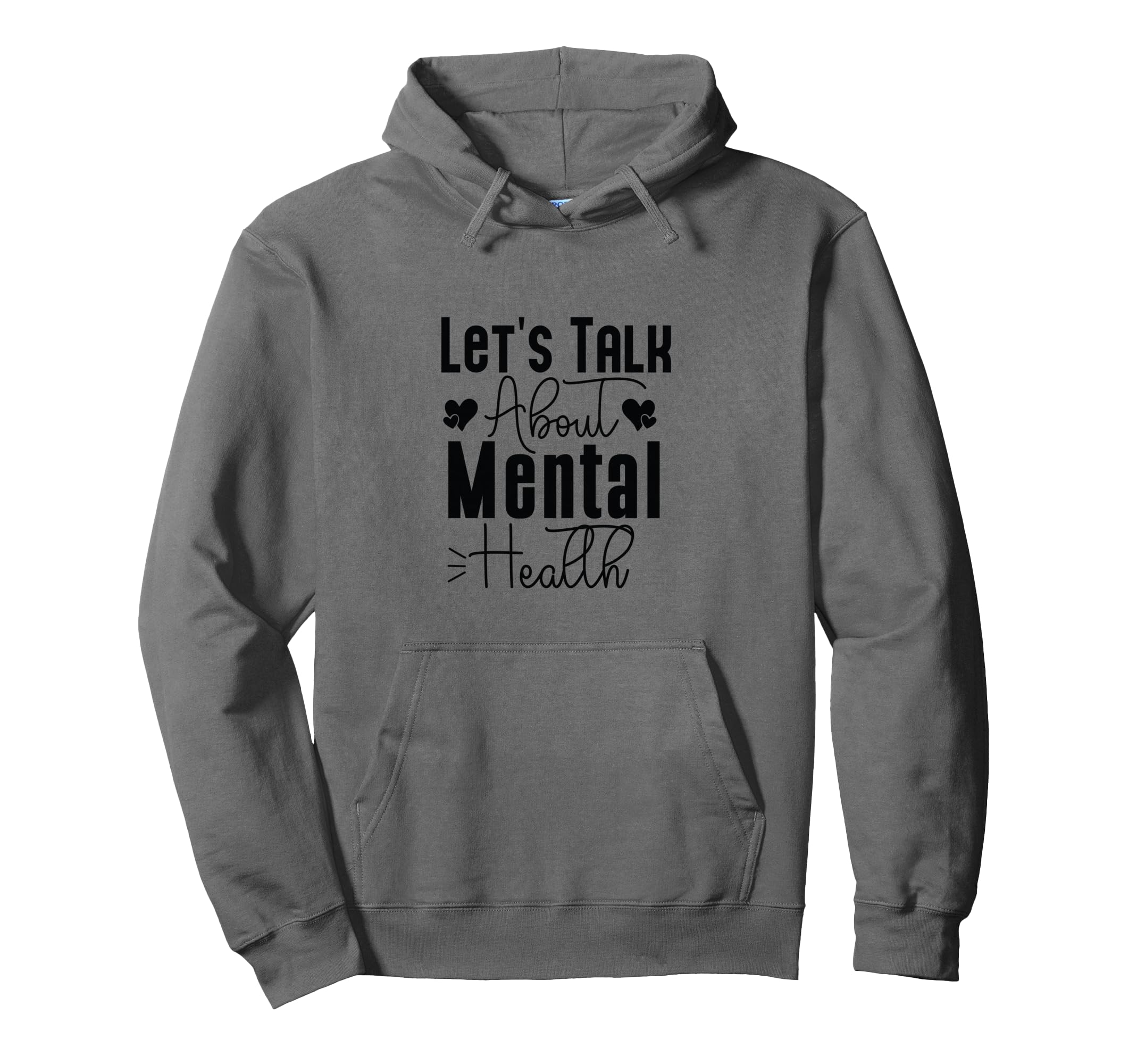 Lets Talk About Mental Health Fight Hoodie - Minimalist Print Men Women - T-Shirt, Sweatshirt, Hoodie