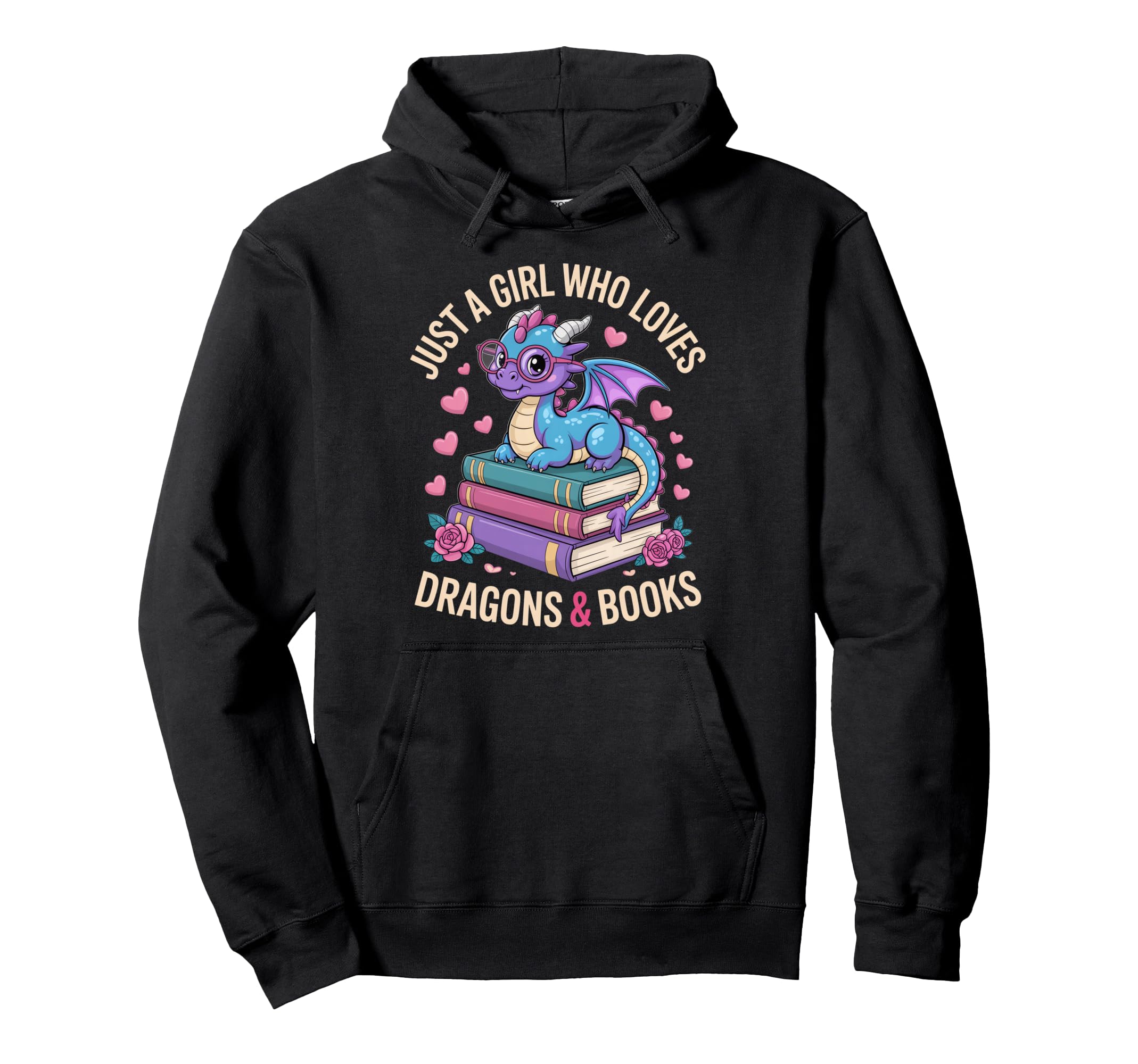 Just Who Loves Dragons And Books Reading Hoodie - Unique Graphic Men Women - T-Shirt, Sweatshirt, Hoodie