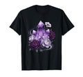 Amethyst Crystal Cluster Gothic Roses T-Shirt - Aesthetic Graphic Unisex - T-Shirt, Sweatshirt, Hoodie